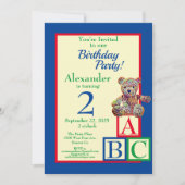 Teddy Bear Birthday Party Einladung (Vorderseite)