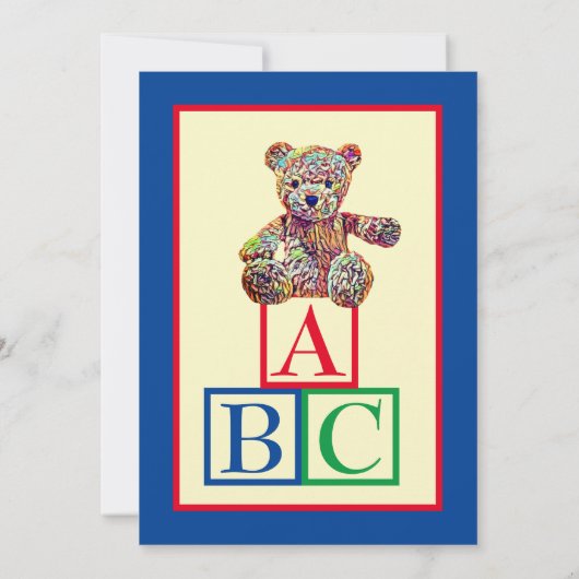 Teddy Bear Birthday Party Einladung (Rückseite)