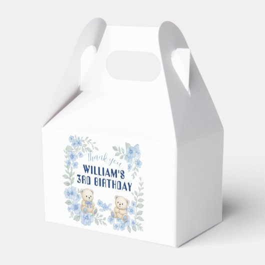 Teddy Bear Birthday Party Geschenkschachtel (Vorderseite)