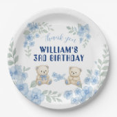 Teddy Bear Birthday Party Pappteller (Vorderseite)