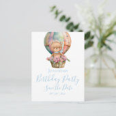 Teddy Bear Birthday Party Postkarte (Stehend Vorderseite)