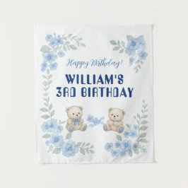 Teddy Bear Birthday Party Wandteppich