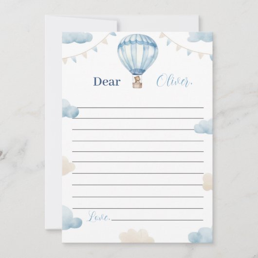 Teddy Bear Birthday Time Capsul Message Card Dankeskarte (Vorderseite)