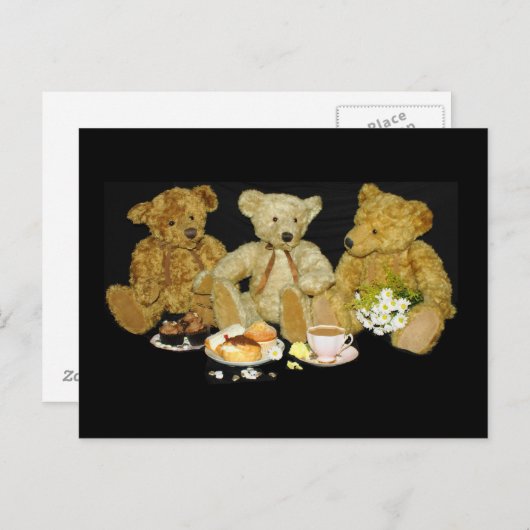 Teddy Bear Blank Poste Card Postkarte (Vorne/Hinten)