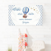 Teddy Bear Blue 1. Happy Birthday Banner (Insitu)