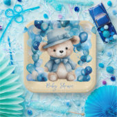 Teddy Bear Blue Arch Balloons Boy Baby Dusche Pappteller (Party)