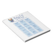 Teddy Bear Blue Baby Dusche Food Challenge Game Notizblock (angewinkelt)