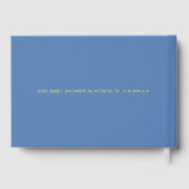 Teddy Bear Blue Baby Dusche Gästebuch (Rückseite)