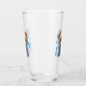 Teddy Bear Blue Baby Dusche Glas (Links)