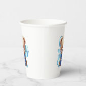 Teddy Bear Blue Baby Dusche Pappbecher (Rechts)