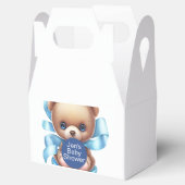 Teddy Bear Blue Baby Dusche Thema Gefallen Box Geschenkschachtel (Geöffnet)