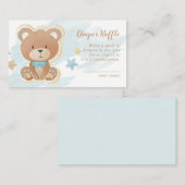 Teddy Bear Blue Baby Dusche Windelwanne Windelwann Begleitkarte (Vorne/Hinten)
