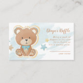 Teddy Bear Blue Baby Dusche Windelwanne Windelwann Begleitkarte (Vorderseite)