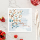 Teddy Bear Blue Baby Dusche wir können frühzeitig  Serviette (Beispiel)