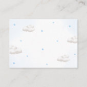 Teddy Bear Blue Baby Showbuchanfrage Begleitkarte (Rückseite)