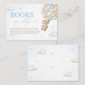 Teddy Bear Blue Baby Showbuchanfrage Begleitkarte (Vorne/Hinten)