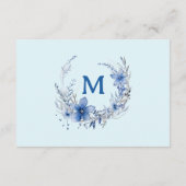 Teddy Bear Blue Baby Shower Diaper Raffle Begleitkarte (Rückseite)