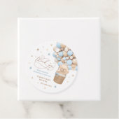 Teddy Bear Blue Ballon Bearly Wait Baby Dusche Geschenkanhänger (Beispiel)