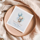Teddy Bear Blue Balloon Baby Boy Dusche Serviette