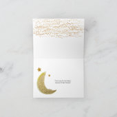 Teddy Bear Blue Balloon Baby Dusche Danke Karte (Innenseite)