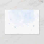 Teddy Bear Blue Balloon Babydusche Begleitkarte (Rückseite)