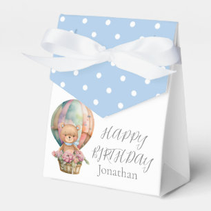 Teddy Bear Blue Balloon Bearly Wait Baby Geschenkschachtel
