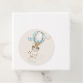 Teddy Bear Blue Balloon Danke, Baby Show Geschenkanhänger (Beispiel)