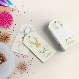 Teddy Bear Blue Balloon Danke, Baby Show Geschenkanhänger