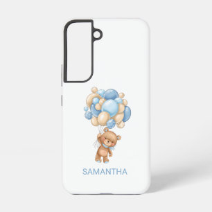 Teddy Bear BLUE Balloon Samsung Galaxy Case Hülle