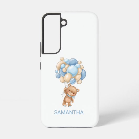 Teddy Bear BLUE Balloon Samsung Galaxy Case Hülle (Rückseite)