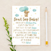 Teddy Bear Blue Balloon Say Baby Shower Game nicht