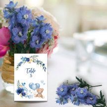 Teddy Bear Blue Balloon Wasserfarbe Blume