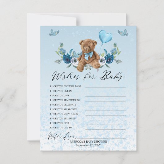 Teddy Bear Blue Balloon will Baby Game (Vorderseite)