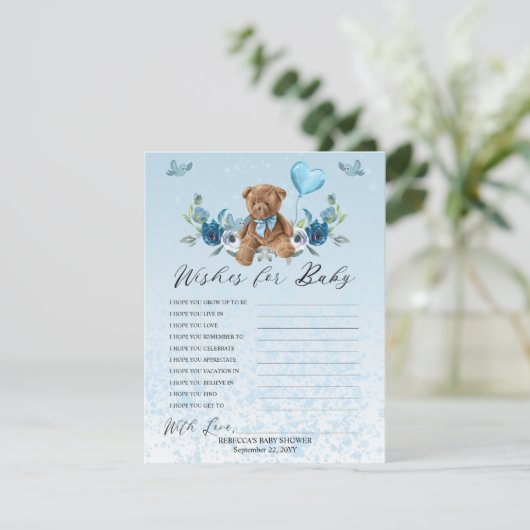 Teddy Bear Blue Balloon will Baby Game (Stehend Vorderseite)