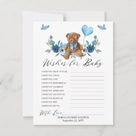 Teddy Bear Blue Balloon will Baby Game (Vorderseite)