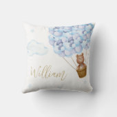 Teddy Bear Blue Balloons Baby Kinderzimmer Kissen (Rückseite)