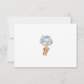 Teddy Bear Blue Balloons Babydusche Vielen Dank (Rückseite)