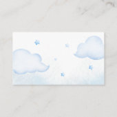 Teddy Bear Blue Balloons Display Dusche Begleitkarte (Rückseite)