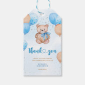 Teddy Bear Blue Balloons Gift Tags Geschenkanhänger (Vorderseite)