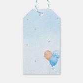 Teddy Bear Blue Balloons Gift Tags Geschenkanhänger (Rückseite)