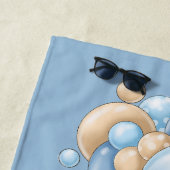 Teddy Bear Blue Balloons Strandtuch für Kinder (Beispiel)