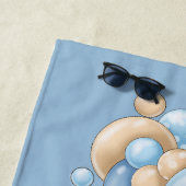 Teddy Bear Blue Balloons Strandtuch für Kinder (Beispiel)