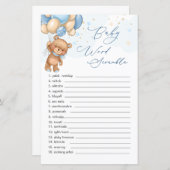 Teddy Bear Blue Balloons Word Scramble Game (Vorne/Hinten)