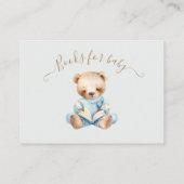Teddy Bear Blue Books for Baby Ticket Begleitkarte (Rückseite)