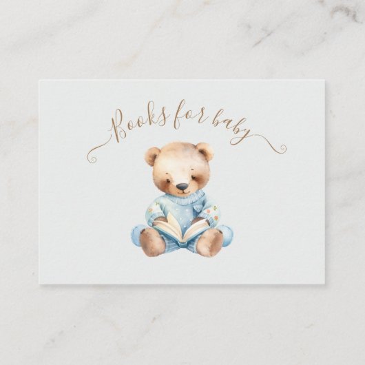 Teddy Bear Blue Books for Baby Ticket Begleitkarte (Rückseite)