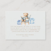 Teddy Bear Blue Books for Baby Ticket Begleitkarte (Vorderseite)