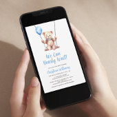 Teddy Bear Blue Boy Baby Dusche Einladung