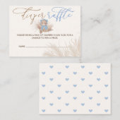 Teddy Bear Blue Boy Babydusche Windelwindeln Begleitkarte (Vorne/Hinten)