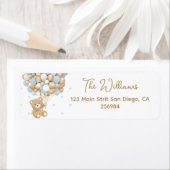 Teddy Bear Blue Heart & Balloon Baby Boy Show (Insitu)