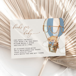 Teddy Bear, Blue Hot Air Ballon, Bücher für Baby Begleitkarte